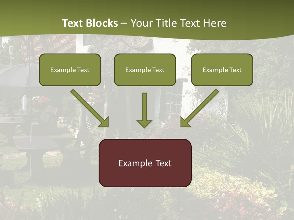 Attractive Thatched Devon Pub With Garden PowerPoint Template