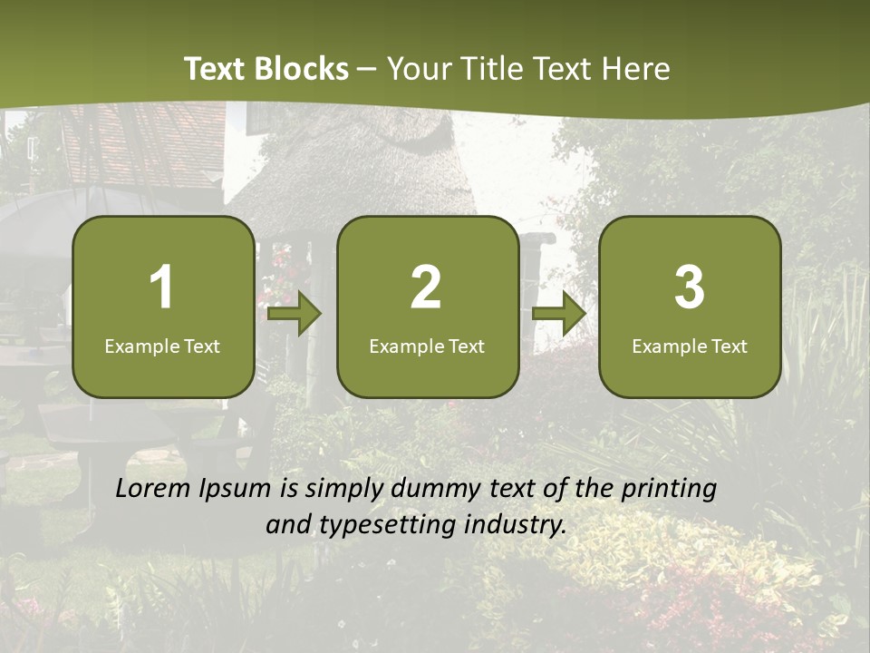 Attractive Thatched Devon Pub With Garden PowerPoint Template