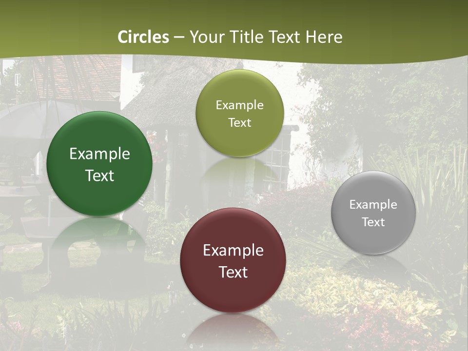 Attractive Thatched Devon Pub With Garden PowerPoint Template