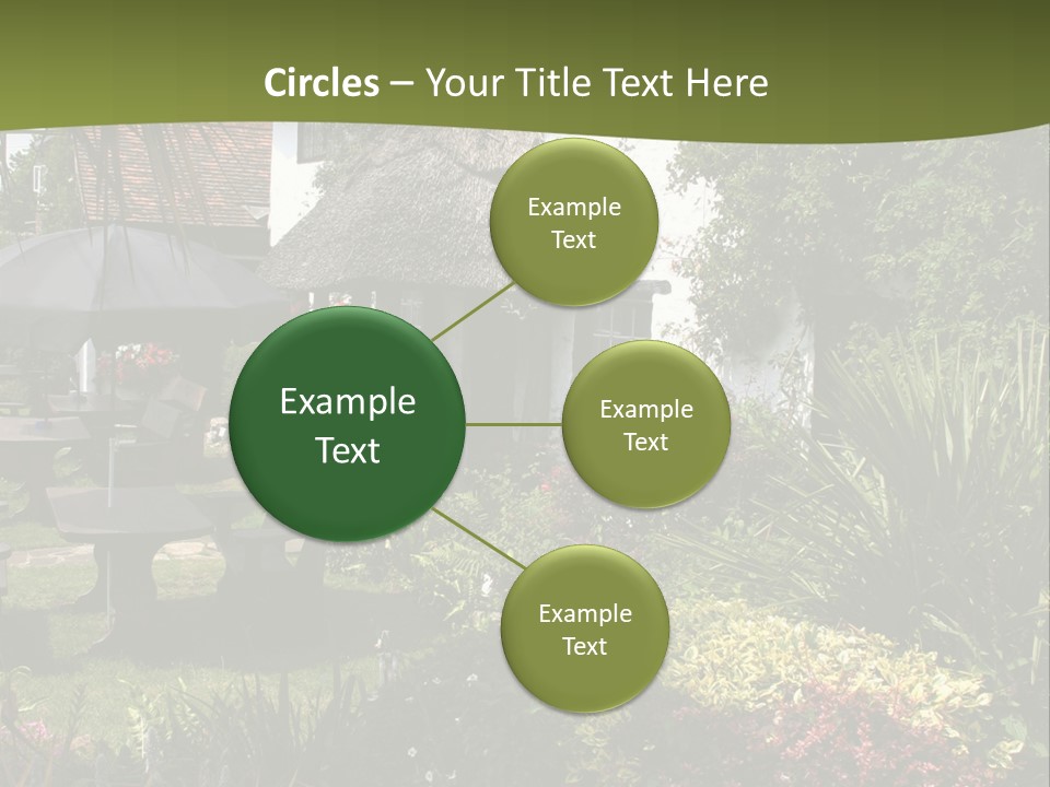 Attractive Thatched Devon Pub With Garden PowerPoint Template