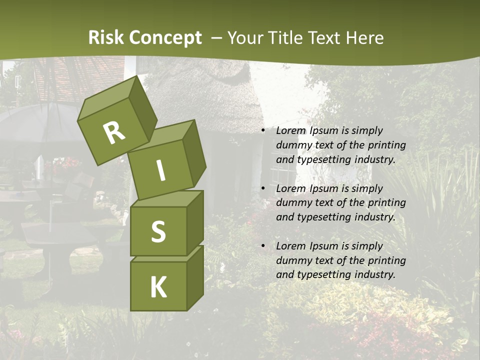 Attractive Thatched Devon Pub With Garden PowerPoint Template