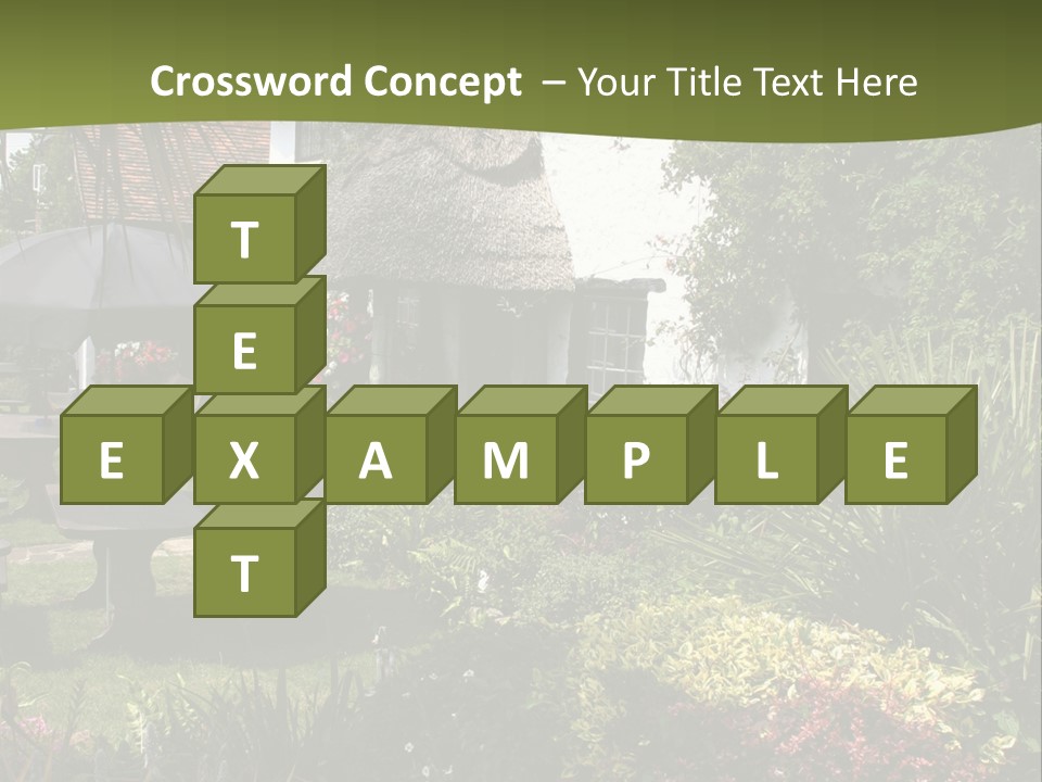 Attractive Thatched Devon Pub With Garden PowerPoint Template