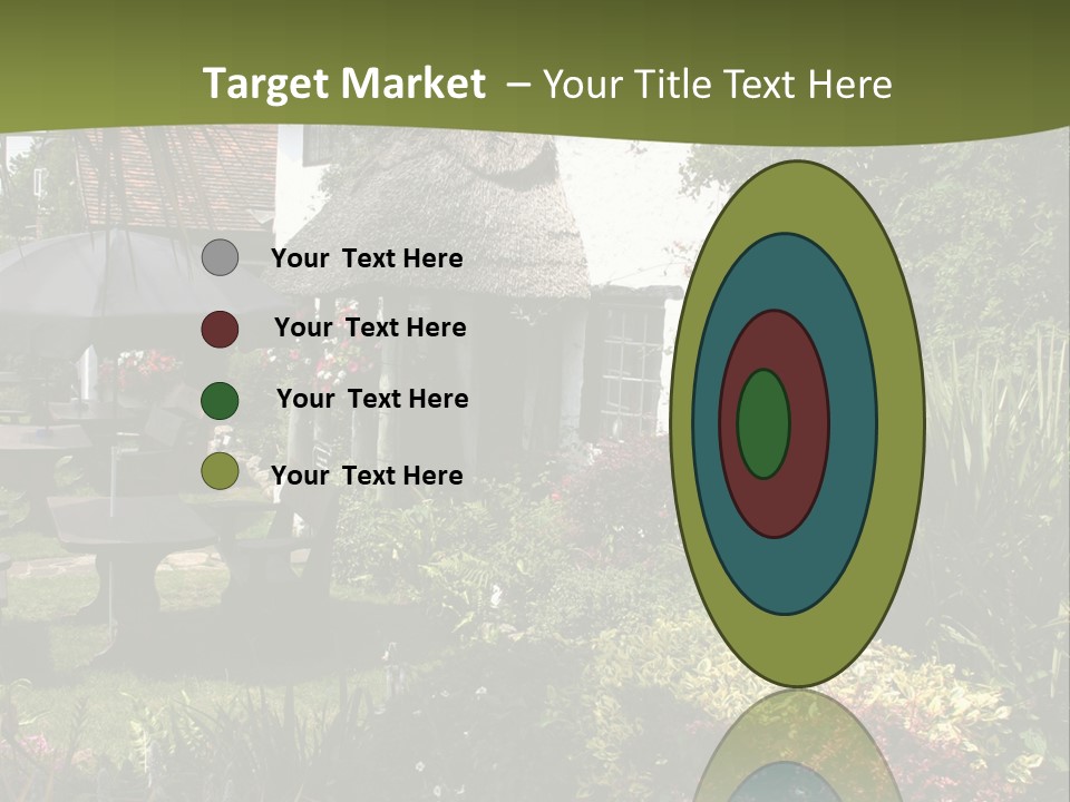 Attractive Thatched Devon Pub With Garden PowerPoint Template