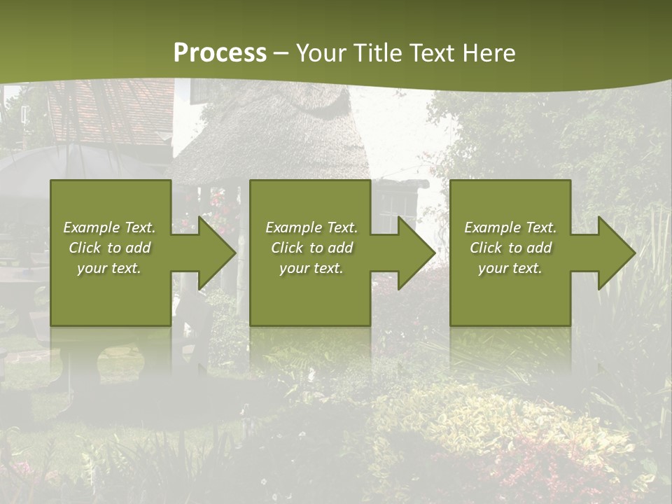 Attractive Thatched Devon Pub With Garden PowerPoint Template