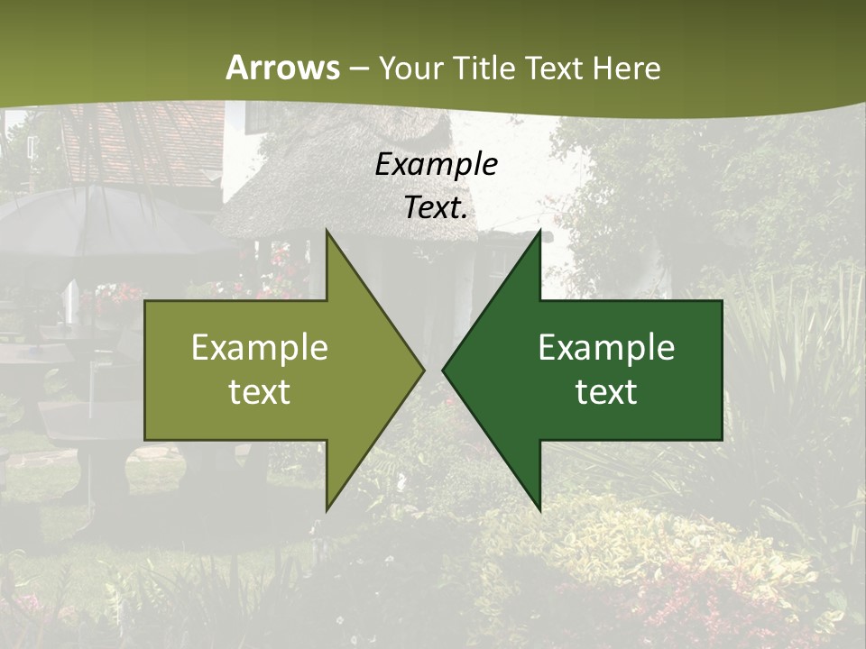 Attractive Thatched Devon Pub With Garden PowerPoint Template