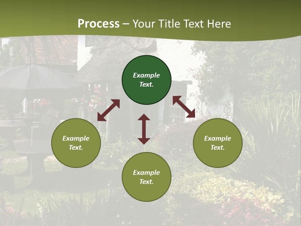 Attractive Thatched Devon Pub With Garden PowerPoint Template