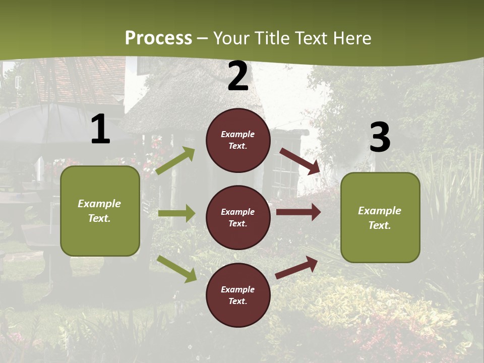 Attractive Thatched Devon Pub With Garden PowerPoint Template