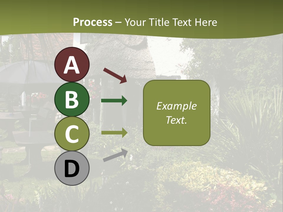 Attractive Thatched Devon Pub With Garden PowerPoint Template