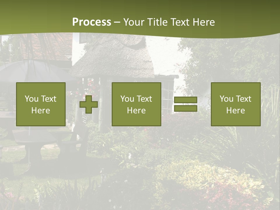 Attractive Thatched Devon Pub With Garden PowerPoint Template