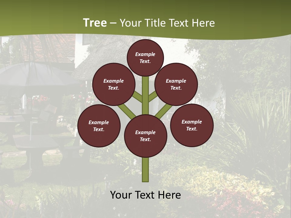 Attractive Thatched Devon Pub With Garden PowerPoint Template