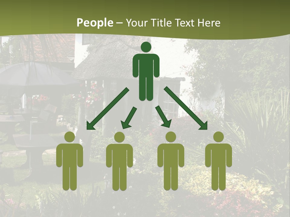 Attractive Thatched Devon Pub With Garden PowerPoint Template