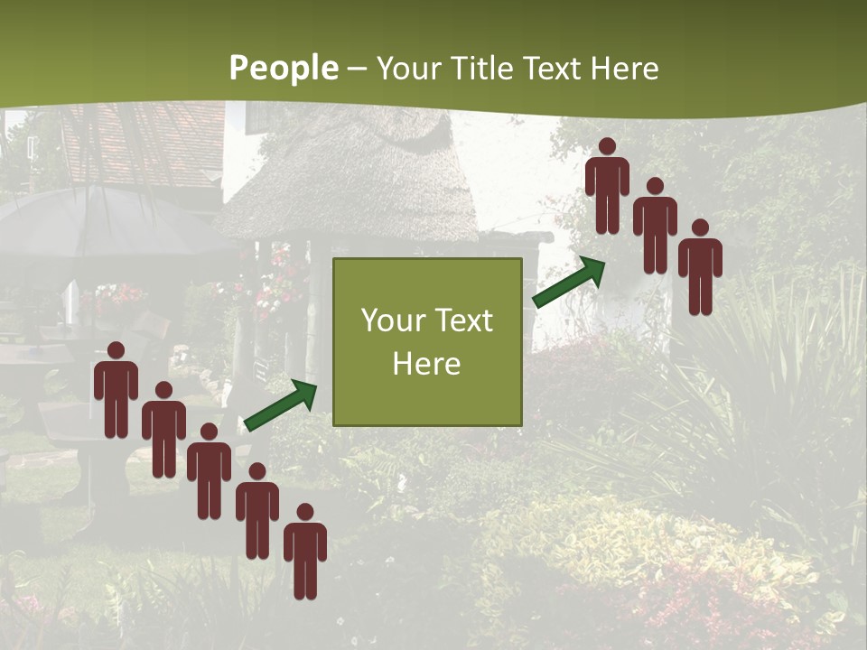 Attractive Thatched Devon Pub With Garden PowerPoint Template