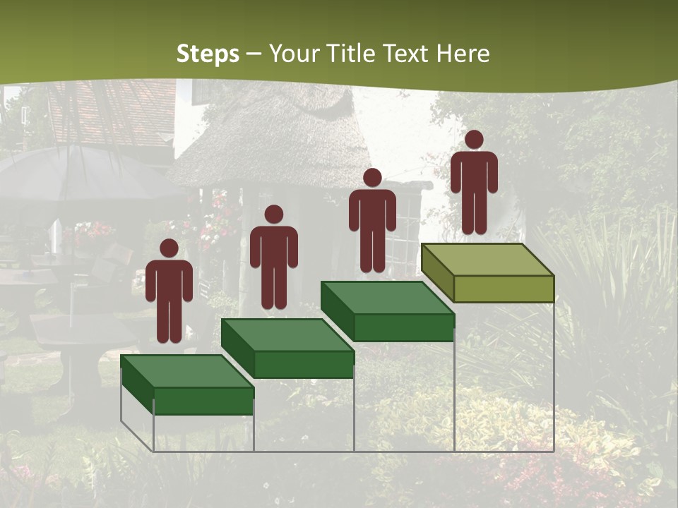 Attractive Thatched Devon Pub With Garden PowerPoint Template