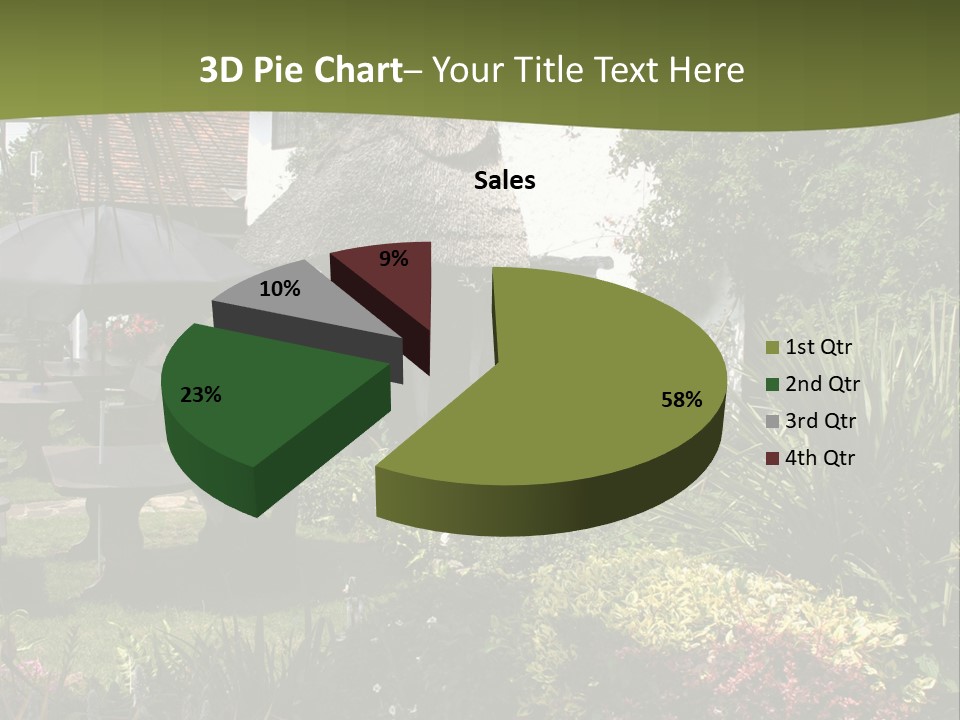 Attractive Thatched Devon Pub With Garden PowerPoint Template