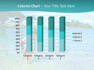 Young Boy Enjoying The Blue Waters Of The Tropical Lagoon PowerPoint Template