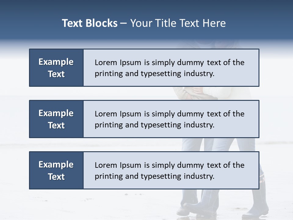 Couple Walking On Beach Arm In Arm Smiling PowerPoint Template