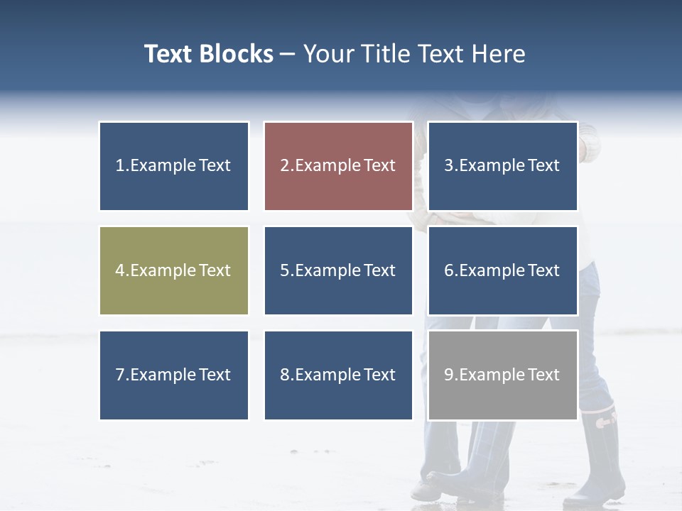 Couple Walking On Beach Arm In Arm Smiling PowerPoint Template