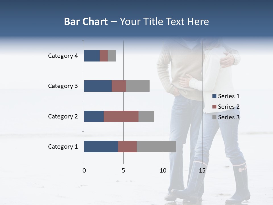 Couple Walking On Beach Arm In Arm Smiling PowerPoint Template