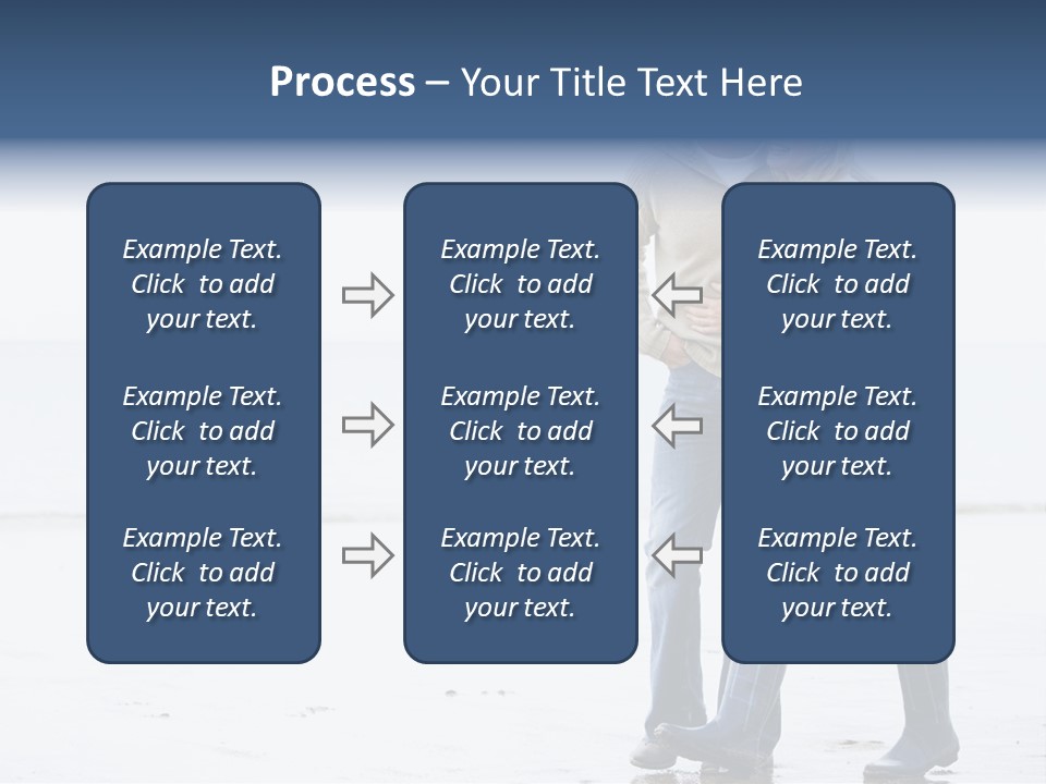 Couple Walking On Beach Arm In Arm Smiling PowerPoint Template