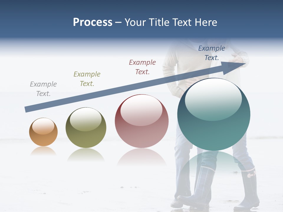 Couple Walking On Beach Arm In Arm Smiling PowerPoint Template