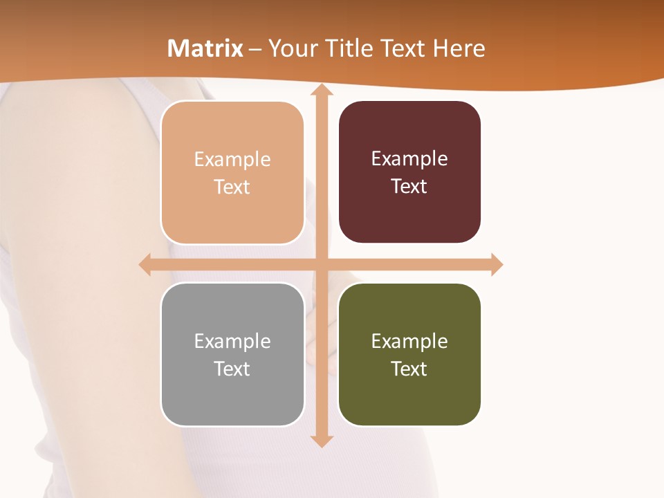 Caucasian Woman Who Is 9 Months Pregnant On White Background PowerPoint Template