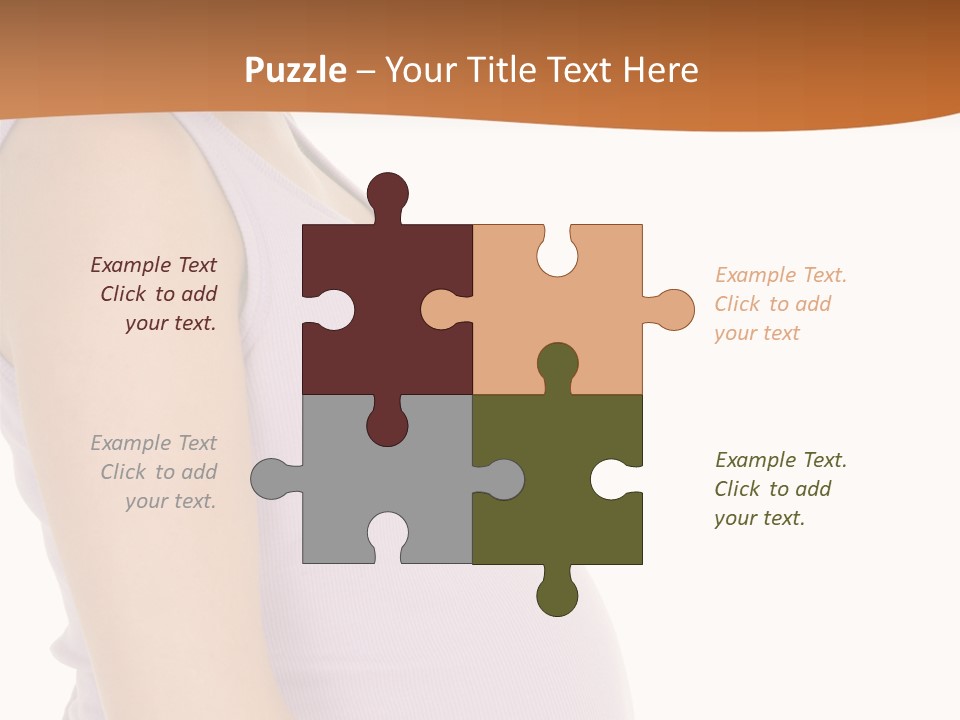 Caucasian Woman Who Is 9 Months Pregnant On White Background PowerPoint Template