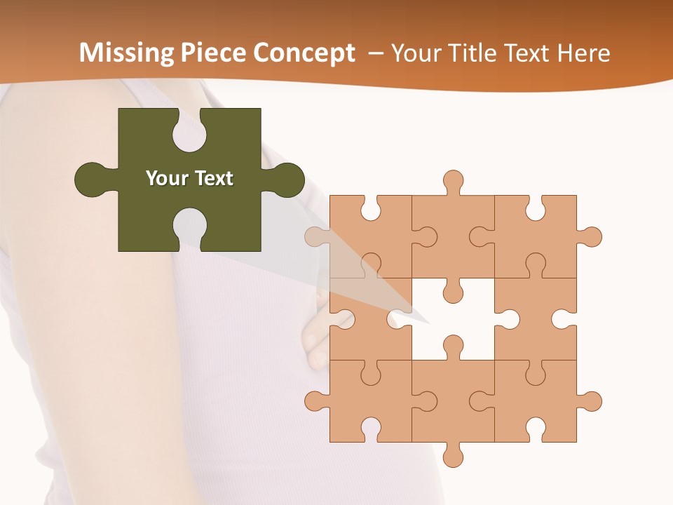 Caucasian Woman Who Is 9 Months Pregnant On White Background PowerPoint Template