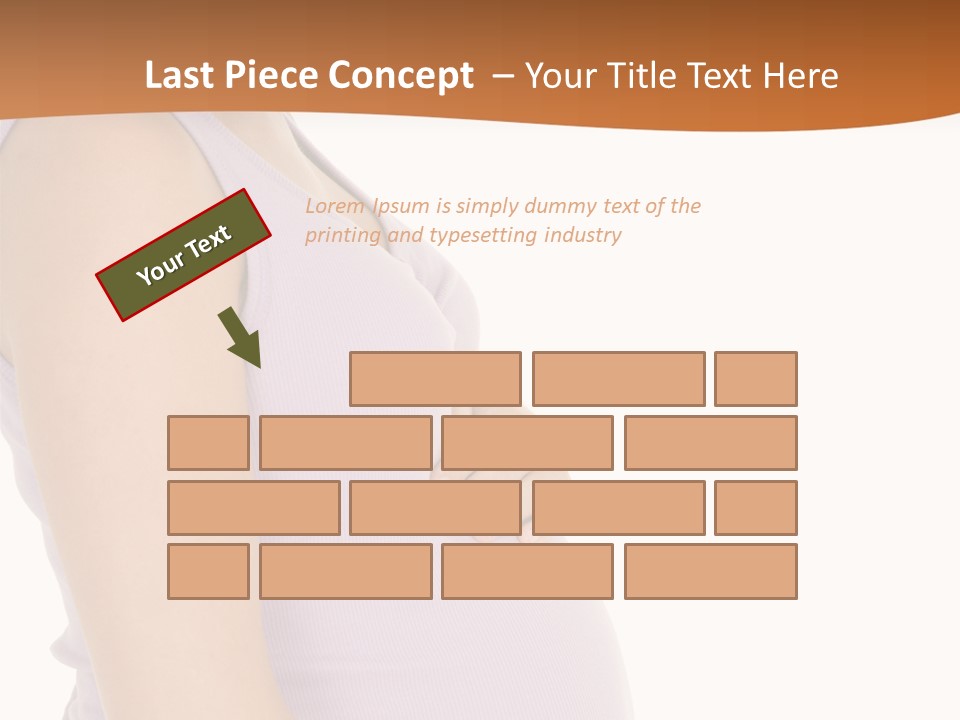 Caucasian Woman Who Is 9 Months Pregnant On White Background PowerPoint Template