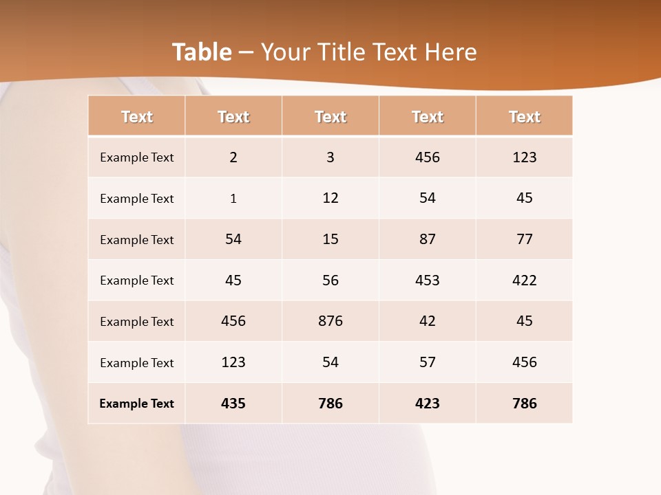 Caucasian Woman Who Is 9 Months Pregnant On White Background PowerPoint Template