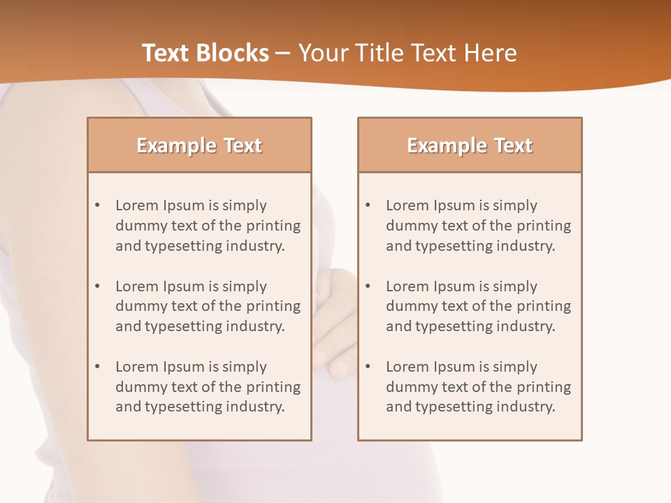 Caucasian Woman Who Is 9 Months Pregnant On White Background PowerPoint Template