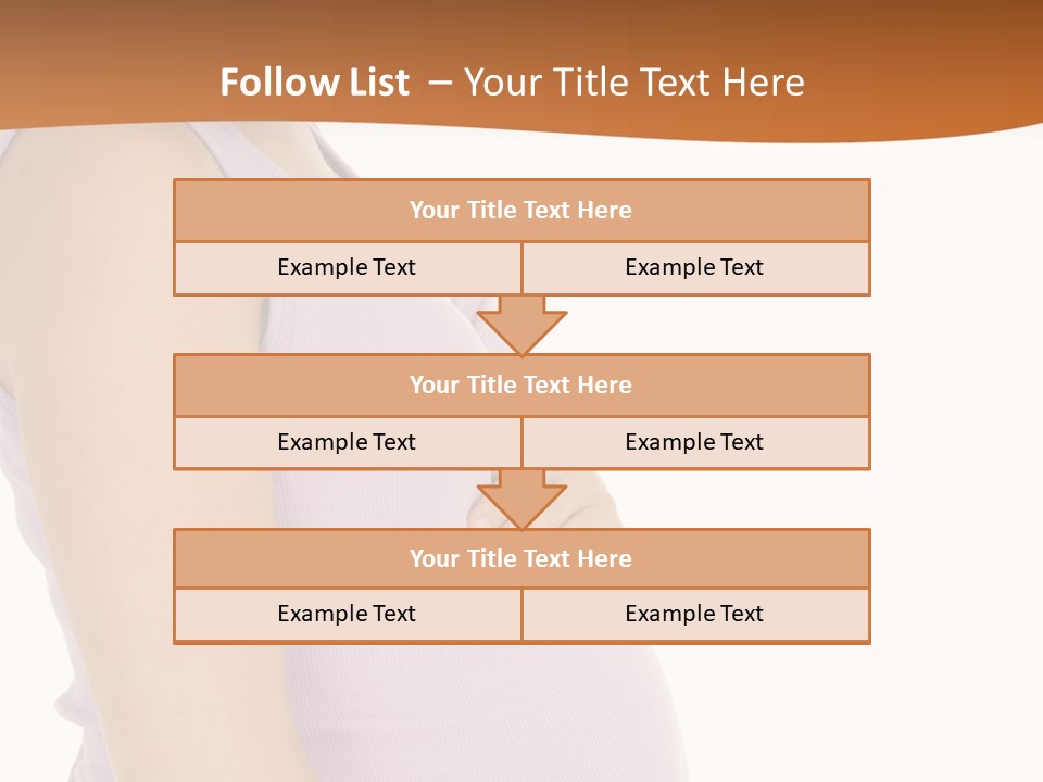 Caucasian Woman Who Is 9 Months Pregnant On White Background PowerPoint Template