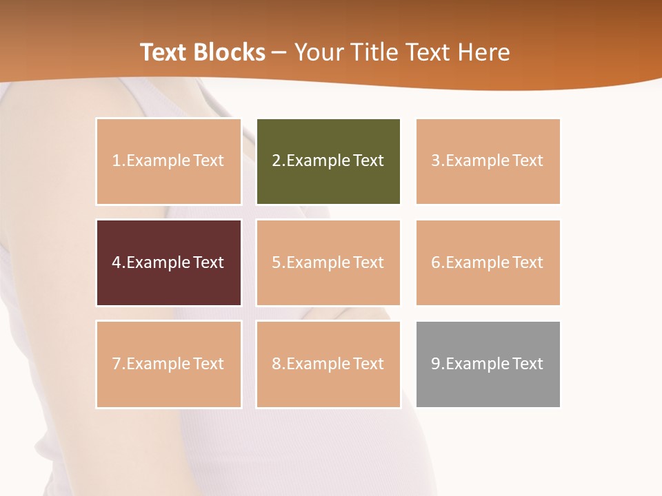 Caucasian Woman Who Is 9 Months Pregnant On White Background PowerPoint Template