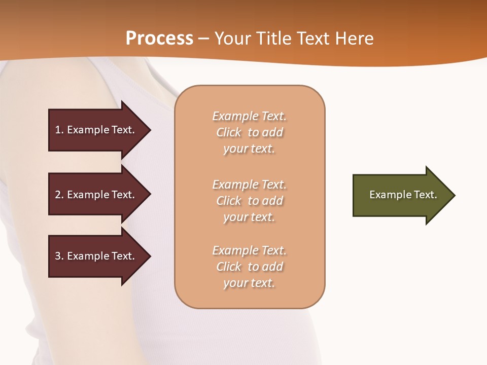 Caucasian Woman Who Is 9 Months Pregnant On White Background PowerPoint Template