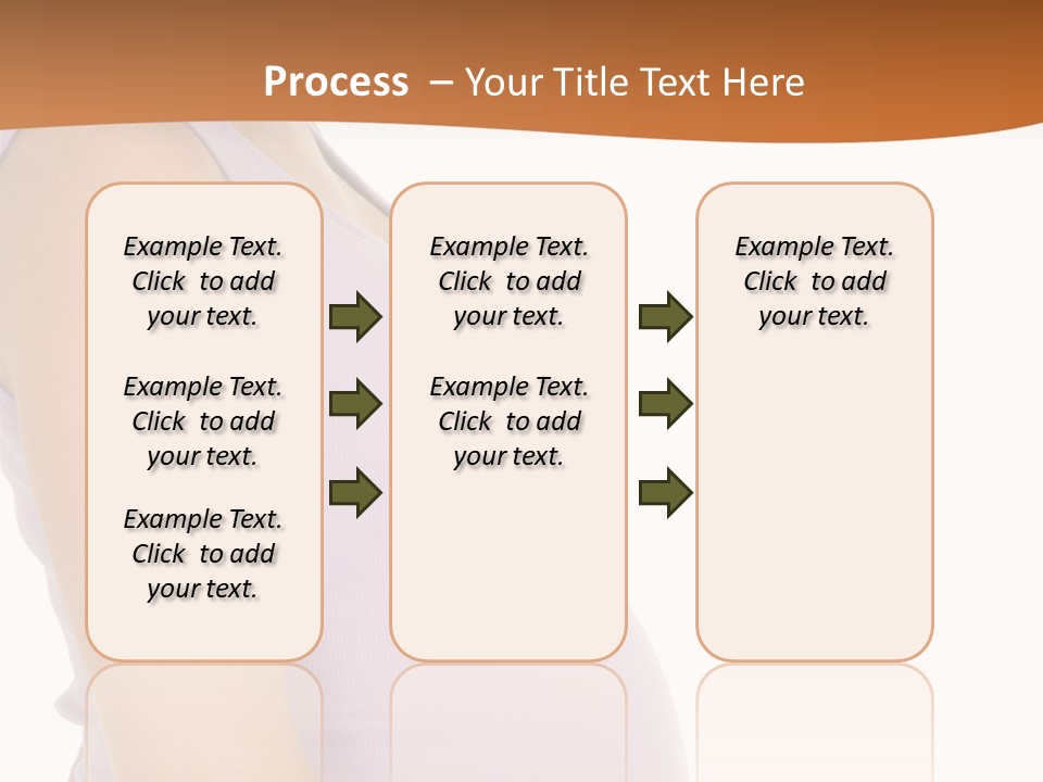 Caucasian Woman Who Is 9 Months Pregnant On White Background PowerPoint Template