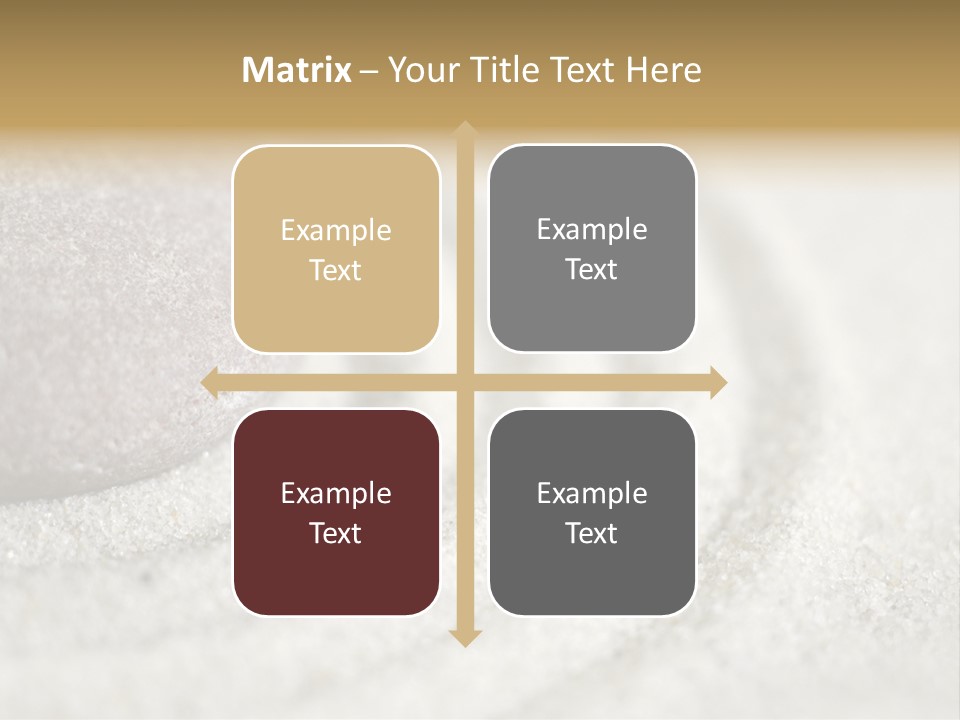 Raked Sand Around A Pebble In A Small Tabletop Rock Garden (Shallow Dof) PowerPoint Template