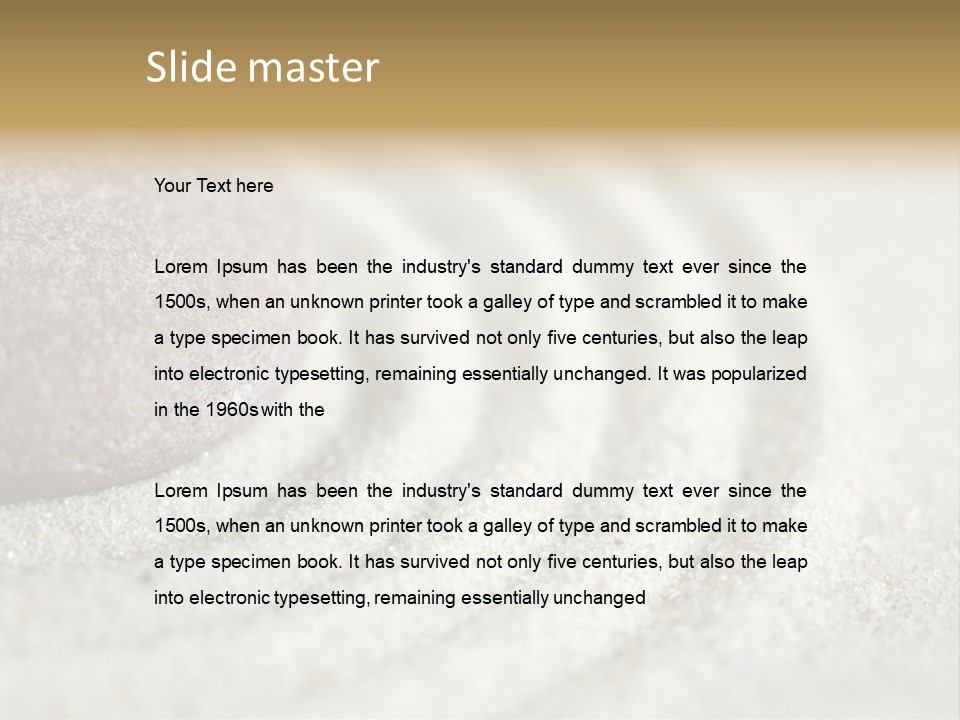 Raked Sand Around A Pebble In A Small Tabletop Rock Garden (Shallow Dof) PowerPoint Template