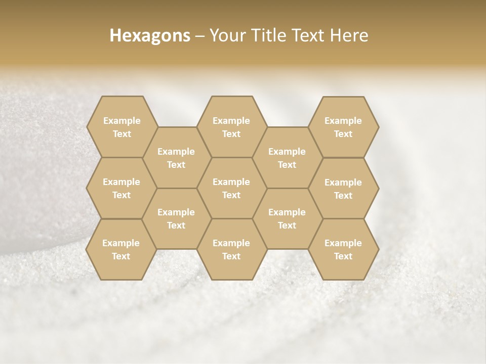 Raked Sand Around A Pebble In A Small Tabletop Rock Garden (Shallow Dof) PowerPoint Template