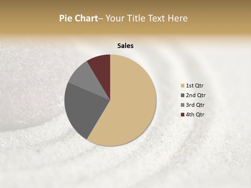 Raked Sand Around A Pebble In A Small Tabletop Rock Garden (Shallow Dof) PowerPoint Template