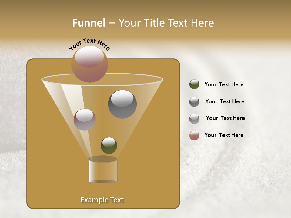 Raked Sand Around A Pebble In A Small Tabletop Rock Garden (Shallow Dof) PowerPoint Template