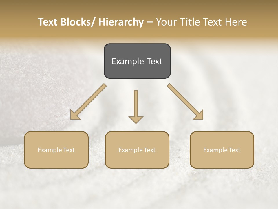 Raked Sand Around A Pebble In A Small Tabletop Rock Garden (Shallow Dof) PowerPoint Template