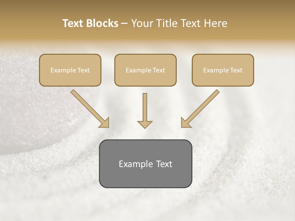 Raked Sand Around A Pebble In A Small Tabletop Rock Garden (Shallow Dof) PowerPoint Template