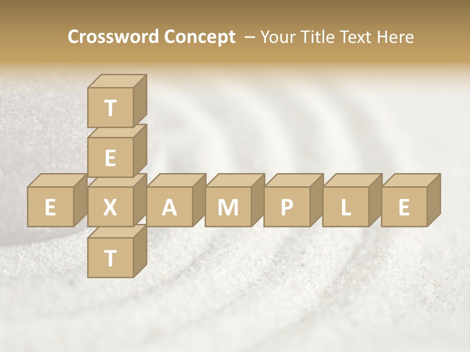 Raked Sand Around A Pebble In A Small Tabletop Rock Garden (Shallow Dof) PowerPoint Template