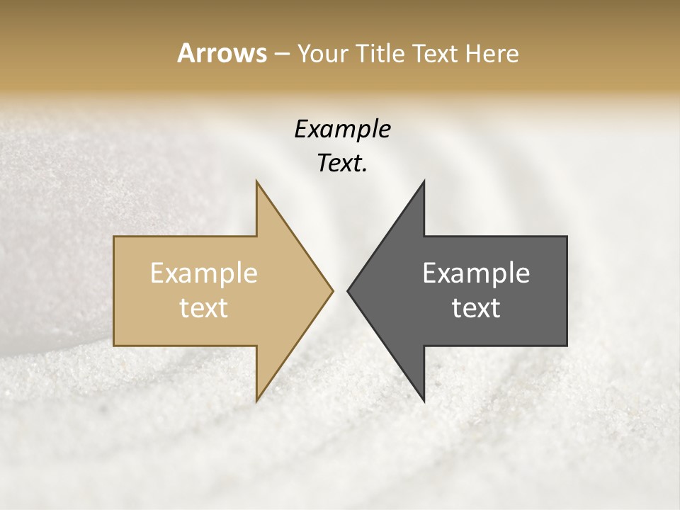 Raked Sand Around A Pebble In A Small Tabletop Rock Garden (Shallow Dof) PowerPoint Template