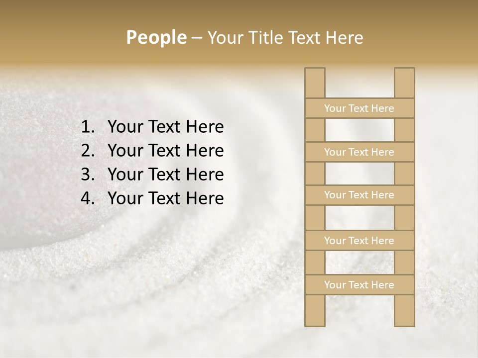 Raked Sand Around A Pebble In A Small Tabletop Rock Garden (Shallow Dof) PowerPoint Template