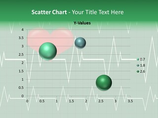 A Red Heart On A Green Medical Background PowerPoint Template