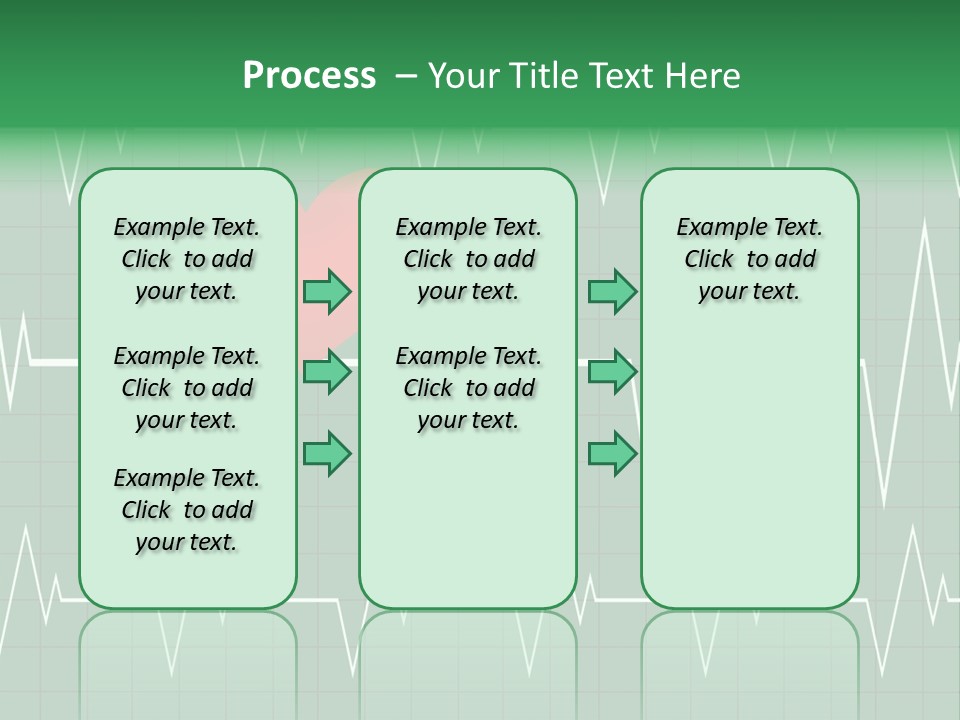 A Red Heart On A Green Medical Background PowerPoint Template