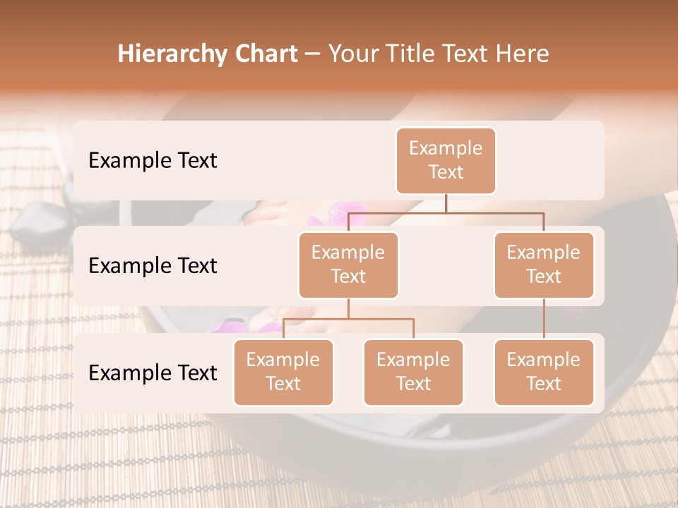 Woman Soaking Feet In Bowl Of Floral Scented Water In Spa PowerPoint Template