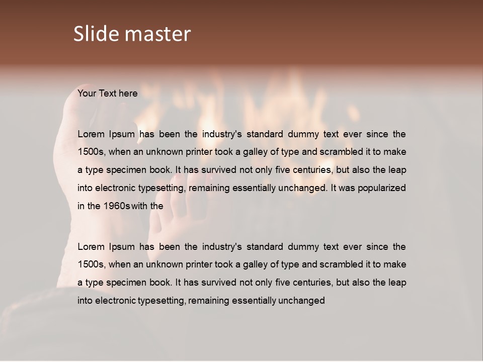 Feet Warming At A Fireplace PowerPoint Template