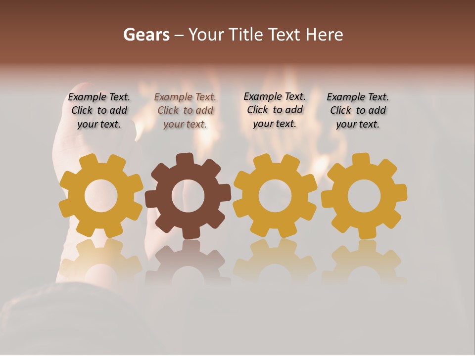 Feet Warming At A Fireplace PowerPoint Template