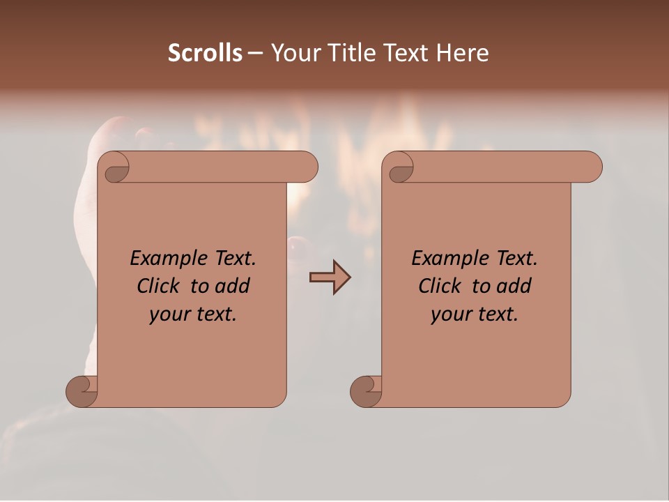 Feet Warming At A Fireplace PowerPoint Template